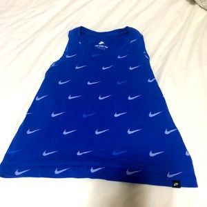 Women’s Blue Nike Cropped Tank Top